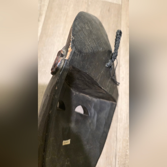 Handcrafted Brown Wooden Mask - Picture 4 of 8